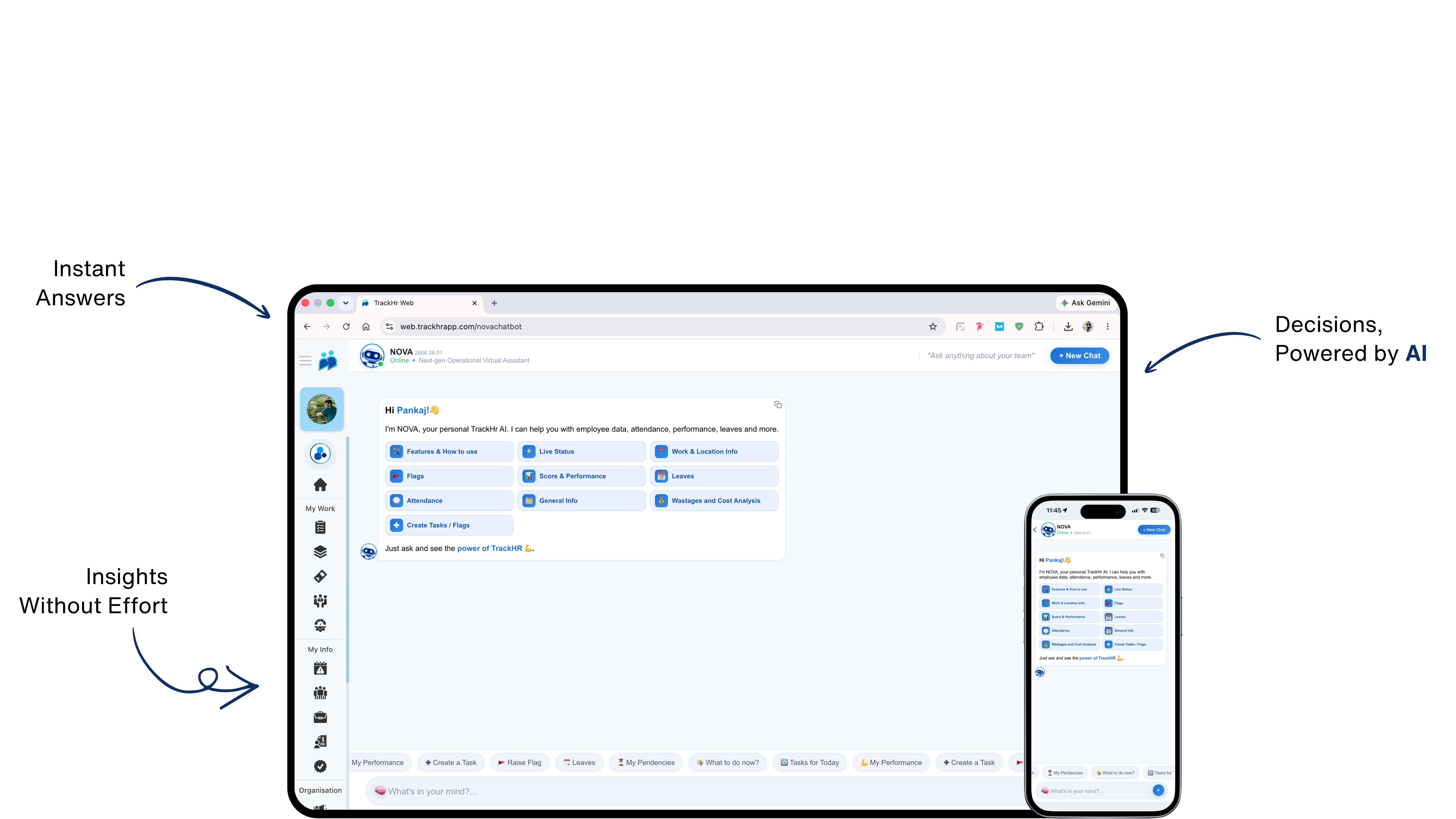 NOVA AI assistant on laptop and mobile